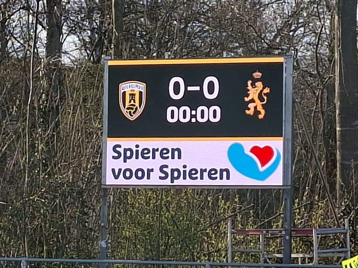 LED-scorebord met Spieren voor Spieren content